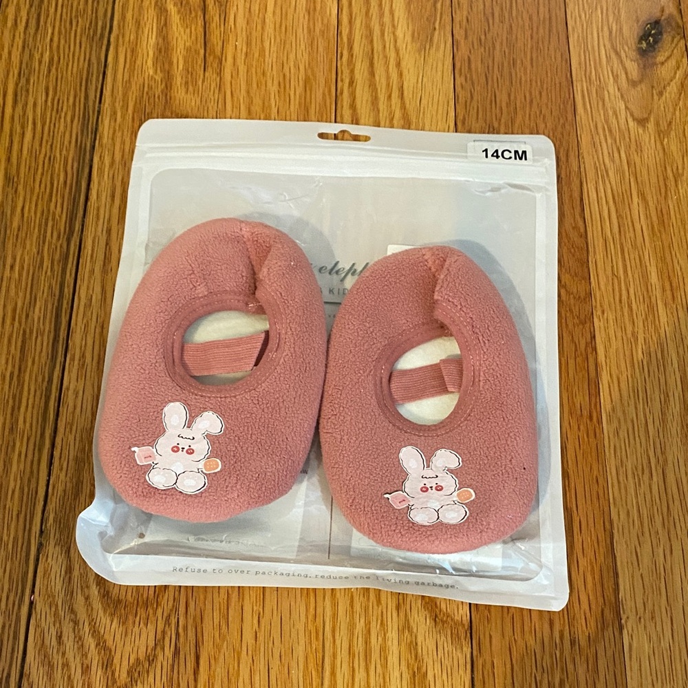 Pink Baby Bunny Soft Sole Slippers